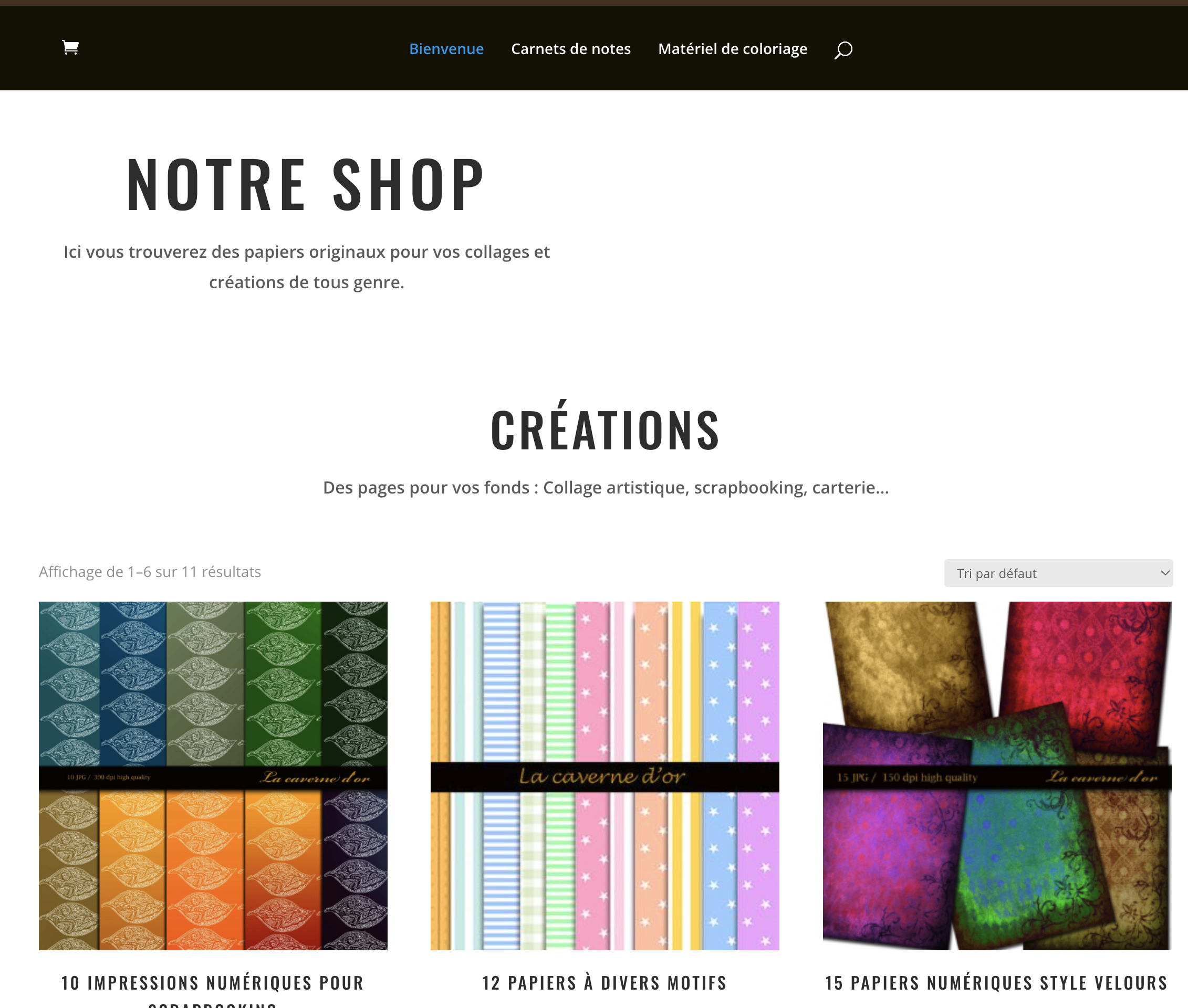 La Caverne D'or website