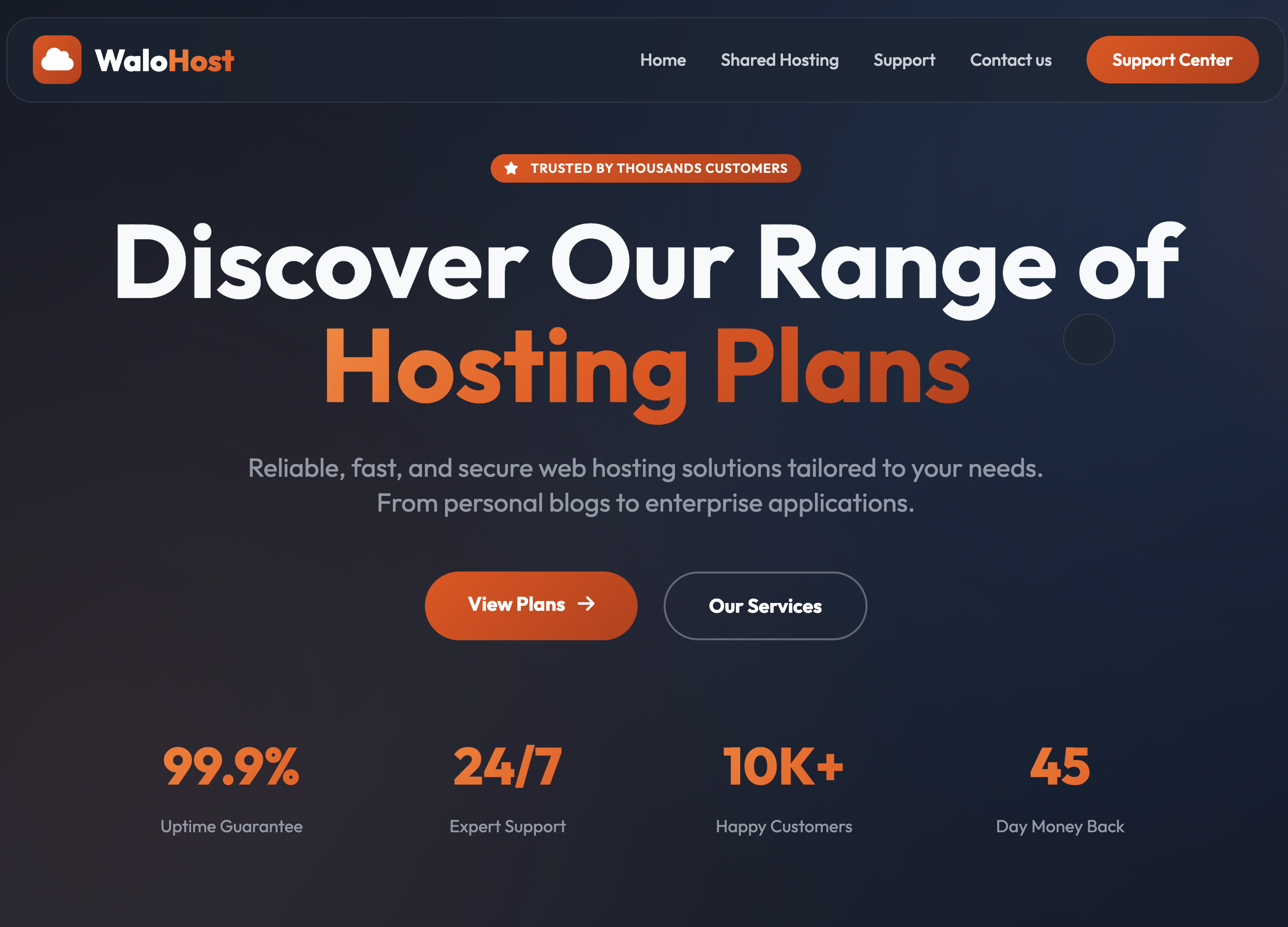 WaloHost website